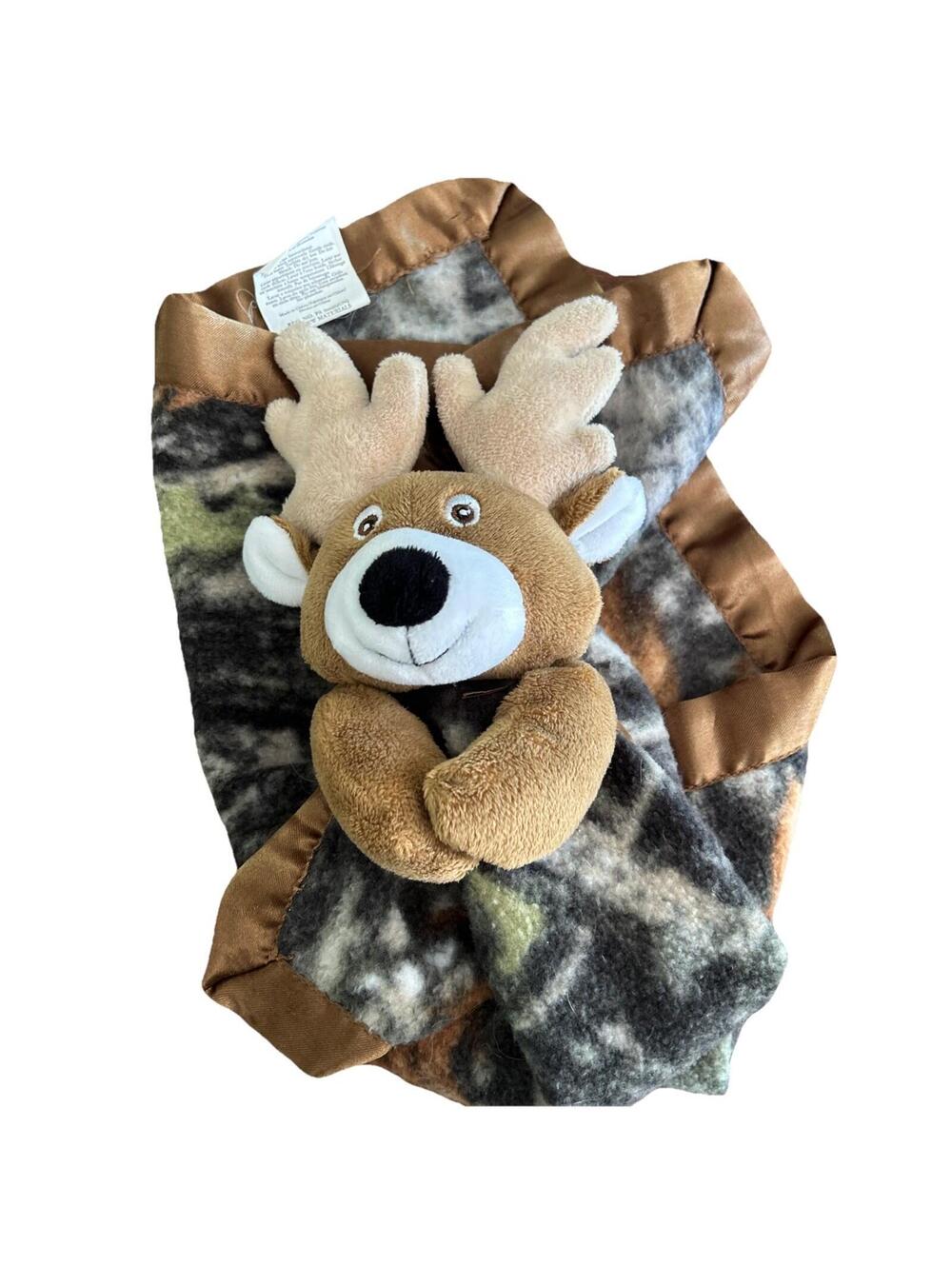 Scene Weaver Moose Deer Antlers Camo Lovey Toy Brown 16” Springs Creative Baby
